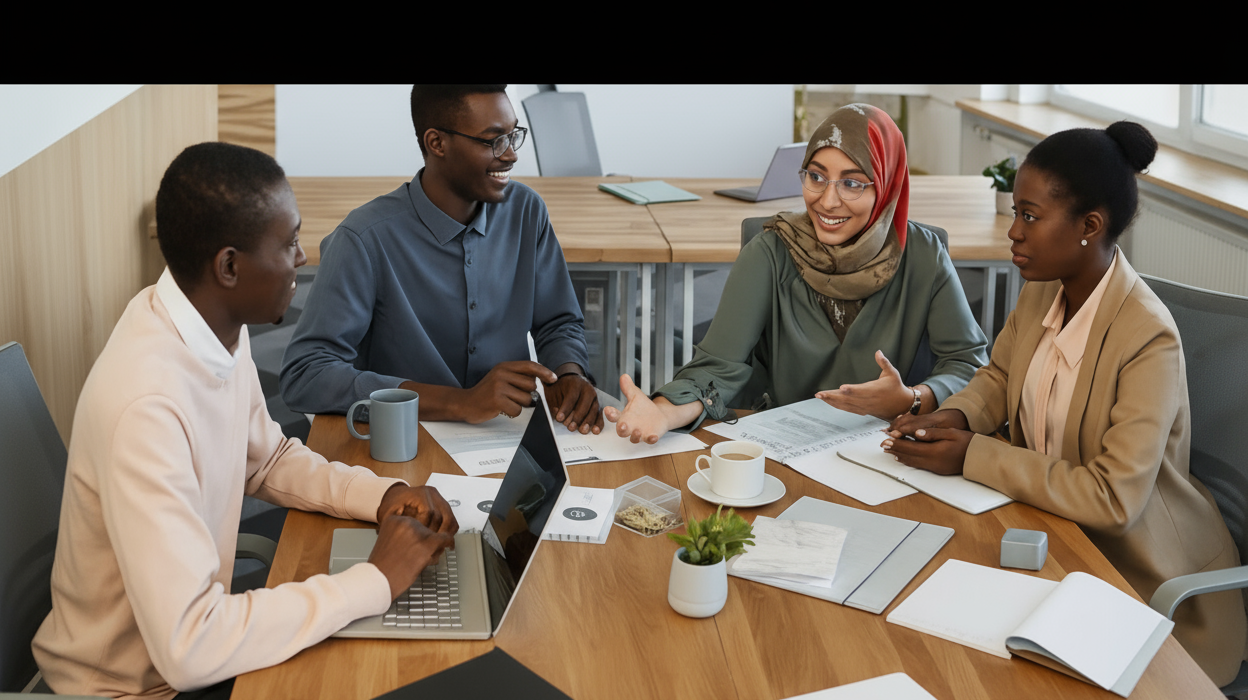 Professional team collaboration meeting